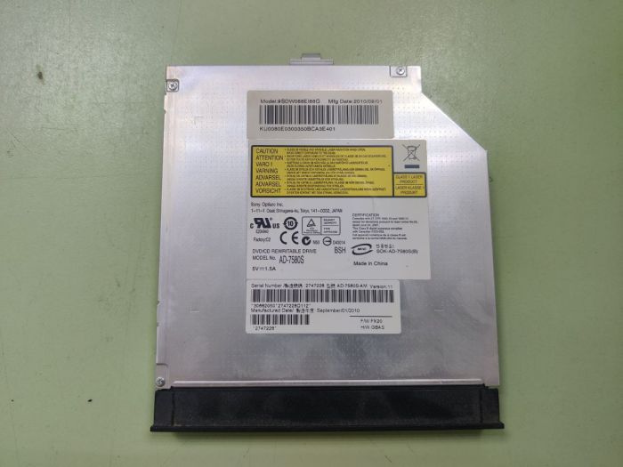 Оптический привод DVD RW с крышкой заглушкой для AD-7580S для Acer 5742