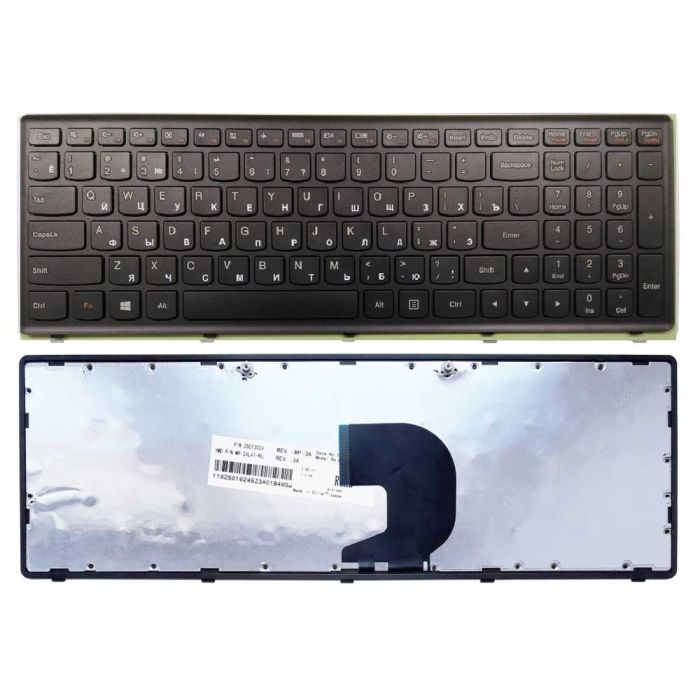 Клавиатура для ноутбука Lenovo P500, Z500 черная (черная рамка)