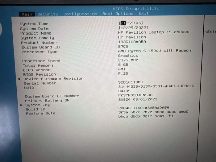 Материнская плата  для ноутбука HP PAVILION 15-EH R5-4500U CPU DАG7НАМВ8E0 RЕV: E
