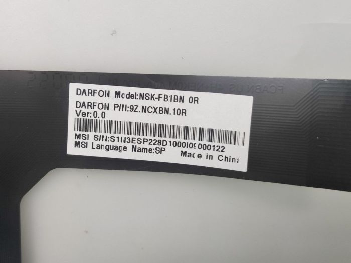 Клавиатура для MSI GF75 Thin 8RC с красной подсветкой