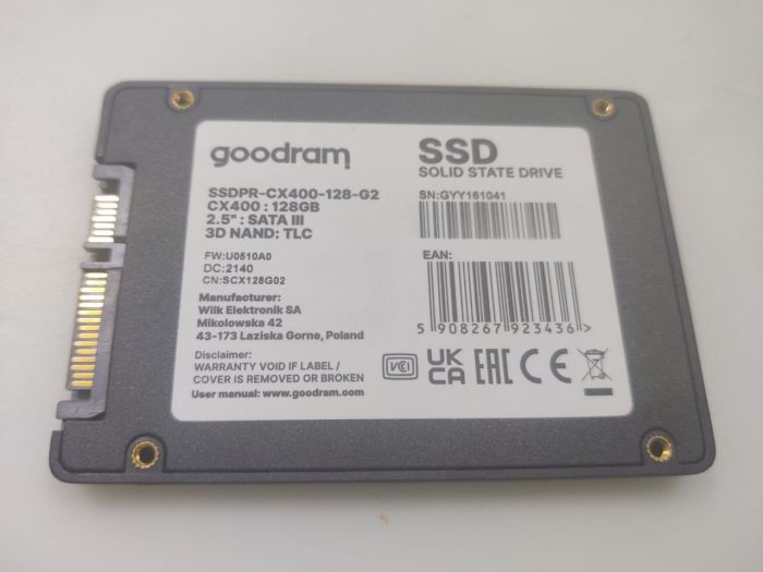 Твердотельный диск SSD 128GB 2.5" Sata III Goodram CX400 бу