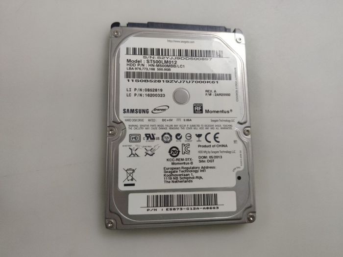 Жесткий диск HDD 2.5" Seagate Momentus ST500LM012 500ГБ, 100%