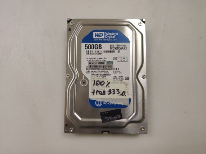 Жесткий диск 3.5" WD 500 GB Western Digital WD5000AAKX Б/У