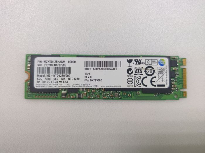 Твердотельный жесткий диск Samsung MZNTD128HAGM-00000 - 128GB M.2 2280 SATA III NGFF